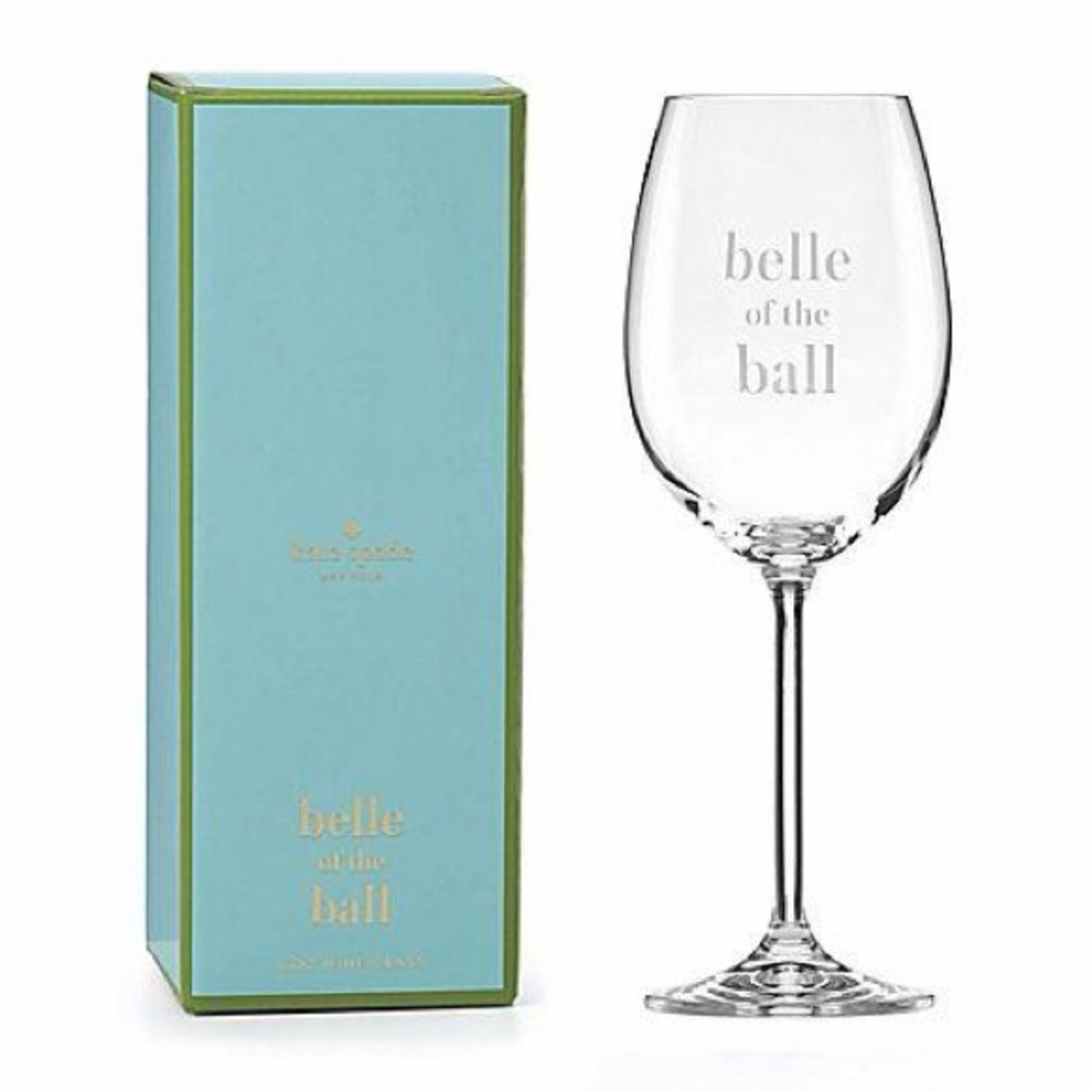 NWT Kate Spade “Belle of the Ball” Wine Glass